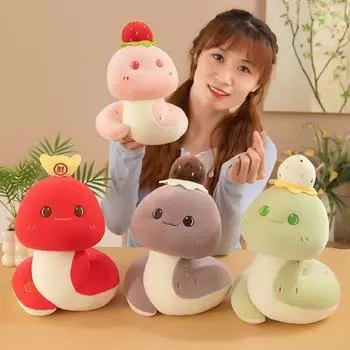 Плюшевая змея 2025 года, плюшевая кукла для празднования китайского Нового года L розовый