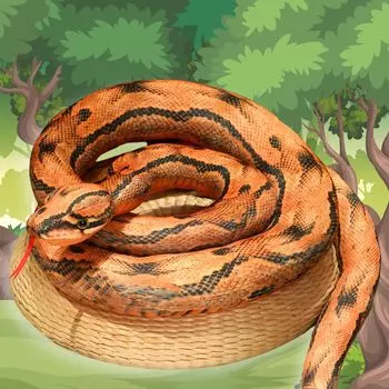 Плюшевая змея Гусеница Прыжок Змея Змея Фигурка Игрушка, Предмет, Игрушка, (Красновато-коричневый)