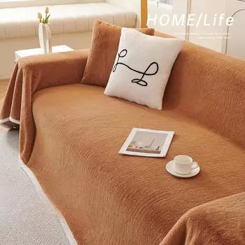 Плюшевое диванное полотенце для гостиной, нескользящее универсальное одеяло, теплый чехол для дивана, пылезащитный чехол 180*130cm