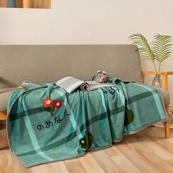 Плюшевое одеяло с принтом, повседневное одеяло-шаль, одеяло для кондиционера, офисное одеяло, одеяло для дневного сна 75X100cm