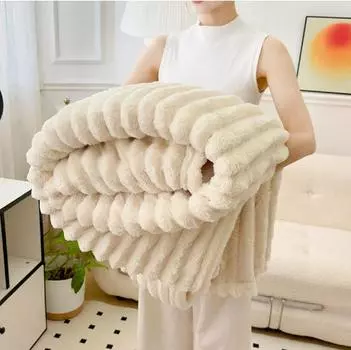 Плюшевое одеяло с завязками в виде кролика в скандинавском стиле 4 см для дивана или офиса