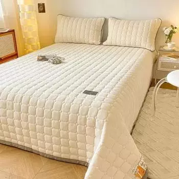 Плюшевое покрывало на кровать размера King Queen Size, покрывало на кровать, толстый стеганый наматрасник, защитное плед на диване, покрывало, одеяла 150x200cm Blanket