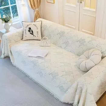 Плюшевое полотенце для дивана Cat Petting-Sense, скандинавское простое универсальное полотенце для дивана, нескользящее, не скатывается, одеяло для дивана 180*130cm
