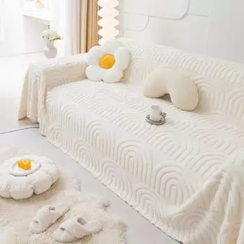 Плюшевое полотенце для дивана с защитой от царапин, зимний утолщенный чехол для дивана «все включено», простой современный тканевый чехол для дивана 180X130