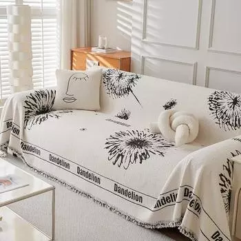 Плюшевое полотенце для дивана в кремовом стиле, осеннее и зимнее утолщенное, не царапающееся, простая современная диванная подушка, универсальное полотенце для дивана 180*130cm