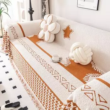 Плюшевое утолщенное полотенце для дивана, полное покрытие, стиль Ins, универсальный пылезащитный универсальный чехол для дивана, зимняя подушка, одеяло 180*130cm