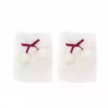 Плюшевые чулки с бантом, гетры в стиле лолита, женские модные толстые плюшевые гетры для девочек