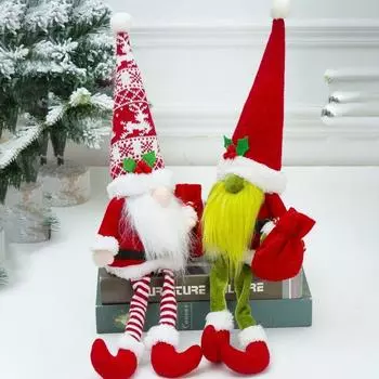 Плюшевые гномы, украшения в виде старика, игрушки ручной работы в виде куклы-гнома, рождественский фестиваль кукол-гномов без лица белый