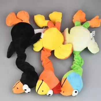 Плюшевые игрушки для собак Кричащая курица Забавные питомцы Интерактивная пищащая жевательная игрушка для маленьких больших собак Принадлежности