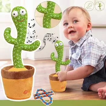 Плюшевые игрушки кактус, игрушки для раннего образования, пение и электроника