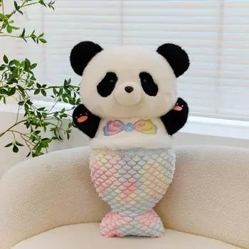 Плюшевые игрушки Панда Русалка Радуга, Подарки на день рождения лучшим друзьям, Куклы для признания в любви для обмена, Украшения для окна ванной комнаты 40cm0.3kg
