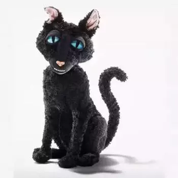 Плюшевые игрушки с имитацией животных, креативные декоративные подвесные куклы чёрный