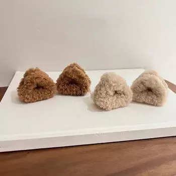 Плюшевые кошачьи уши, челка, коготь для волос, женская боковая заколка, ломкие волосы, маленькая заколка, милая заколка для головы принцессы в виде акулы, заколка для волос, головной убор бежевый