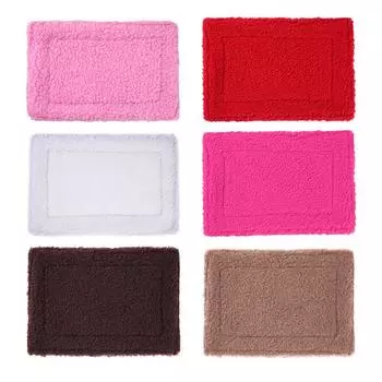 Плюшевые коврики для подушек для хомяков, ежика, белки, теплое одеяло, кровать для морской свинки розовый