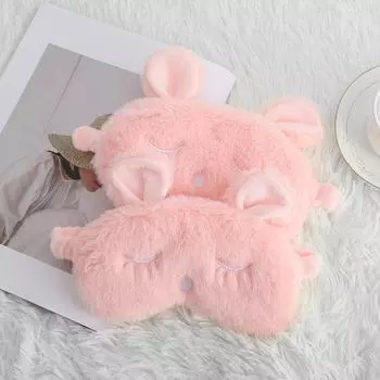 Плюшевые кроличьи уши маска для сна на глаза светонепроницаемая ночная повязка на глаза, не вредящие коже повязки на глаза для взрослых детей, чтобы лучше спать