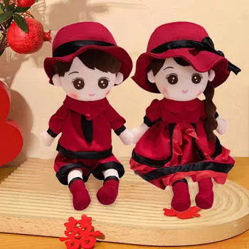 Плюшевые куклы для свадеб, мультяшные парные игрушки, сувенирные аксессуары для гостиной 45 cm