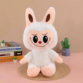 Плюшевые куклы Лабубу Мягкая игрушка Лабубу Милая мультяшная плюшевая кукла Мягкая игрушка Аниме Периферия Игрушки Дети Подарки на день рождения Рождество белый