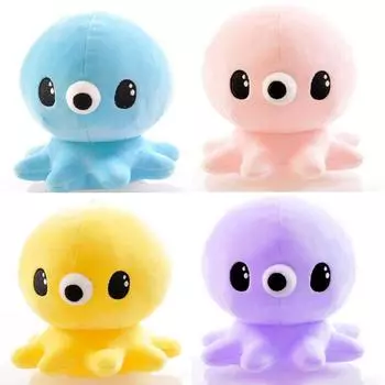 Плюшевые милые куклы-осьминоги, мягкие плюшевые игрушки-животные в виде кавайных осьминогов для маленьких детей, рождественские подарки синий