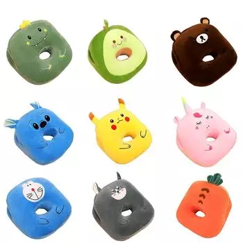 Плюшевые мультяшные игрушки Подушка для сна Единорог Хаски Динозавр Кот 35 см