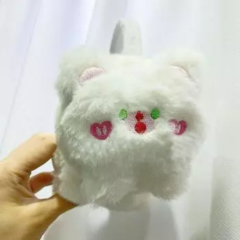 Плюшевые наушники, защита ушей, мягкие, пушистые, теплые, уютные, женские наушники-ушанки оранжевый