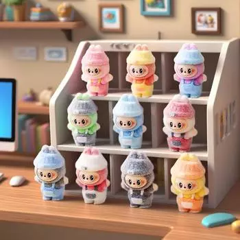 Плюшевые новинки, Комбинезоны, Ткань, Милые зерновые украшения, Мультяшные милые настольные украшения, Модные игрушки, Креативные подарки Labubu 10pcs