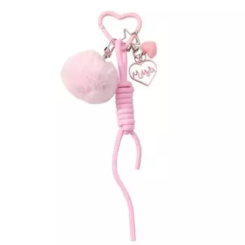 Плюшевые помпоны брелок сердце брелок подвеска автомобильный брелок подвесные украшения веревочные держатели для ключей сумки подвески украшения B