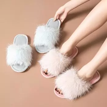 Плюшевые тапочки женские домашние плюшевые тапочки для девочек домашние плюшевые тапочки 36-37 розовый