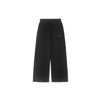 Плюшевые трикотажные спортивные штаны Nike Sportswear с однотонными женскими плавками на шнурке, черные DV4362-010 S