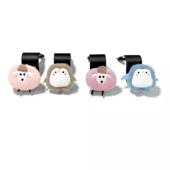 Плюшевый автомобильный крючок для куклы, практичный мультяшный автомобильный крючок на спинке сиденья, многофункциональные скрытые автомобильные аксессуары, практичный крючок для автомобильного сиденья 6cm10cm розовый