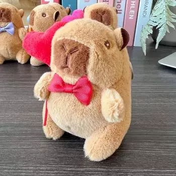 Плюшевый бант на День святого Валентина, украшение для вечеринки, кукла, креативный брелок в виде капибары, ежедневно синий
