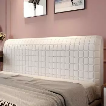 Плюшевый бархатный чехол на изголовье кровати, утолщенный стеганый чехол на голову, сплошной цвет, роскошный универсальный чехол для спинки кровати, пылезащитный чехол 150x65cm 1pc