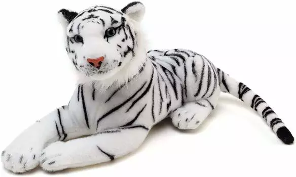 Плюшевый белый тигр TigerTaleToys, милый питомец, японская игрушка, реалистичный, 43 см, большой, [Официальный продукт] белый