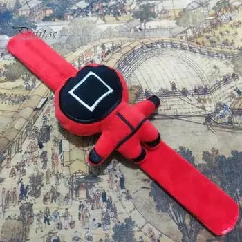 Плюшевый браслет, вдохновленный корейским фильмом, браслет Tap-On, коллекционный браслет с куклой из мультфильма для детей, подростков, фанатов, вечеринок, повседневной одежды красный