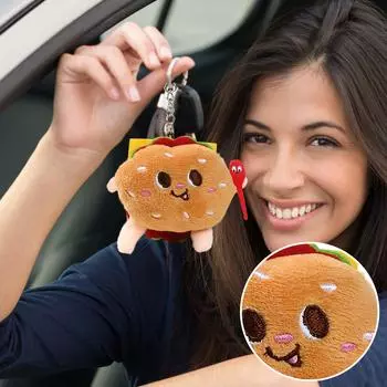 Плюшевый брелок Burger Fun Food, подходит для детей и взрослых, плюшевые игрушки из мультфильмов One Size