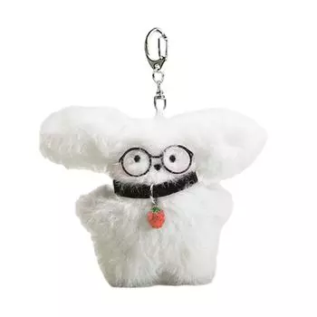 Плюшевый брелок для ключей в виде собаки, мультяшный кулон в виде животного, модные брелоки, ювелирные аксессуары для рюкзаков и телефонов 8
