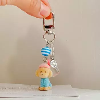 Плюшевый брелок для телефона Мультяшное животное Подвеска для сумки Милый 3D Коала Щенок Брелок Blue Dog