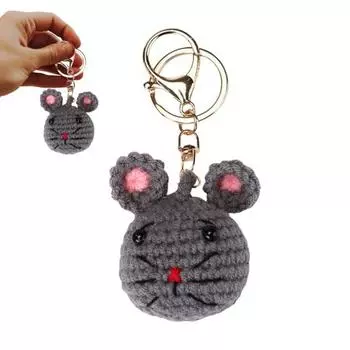 Плюшевый брелок «Грустный хомяк», подвеска «Грустный хомяк» ручной работы с бантом, эмоциональный шарм, идеальный подарок для фанатов E