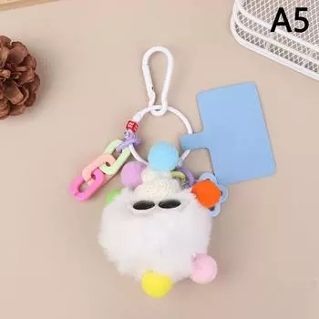 Плюшевый брелок Эльф Кролик Рекс Подвеска из шерсти Подвеска из плюша своими руками Угольный шарик Разноцветный Милый Креативный Подвески для сумки