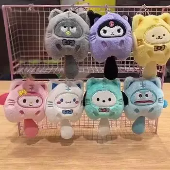 Плюшевый брелок куклы кавайные мультфильм плюшевый рюкзак кулон аксессуары для девочек подарки игрушки One Size синий