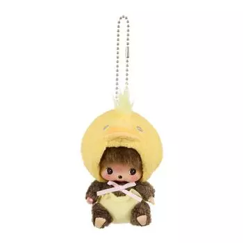 Плюшевый брелок Monchhichi Animal Babychichi SS с большим лицом цыпленок [Sekiguchi]