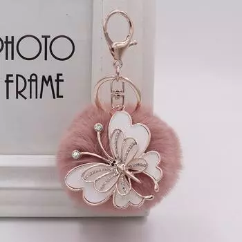 Плюшевый брелок с бабочкой, плюшевый брелок для сумки, автомобильный брелок для багажа, аксессуары 8*15cm