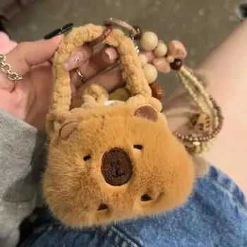 Плюшевый брелок с капибарой, подвеска для женщин, забавный подарок для влюбленных, милая сменная сумка для денег, новинка