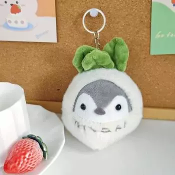 Плюшевый брелок с мультяшным пингвином, милый редис, пингвин, Kawaii, мягкая кукла, брелоки для сумки, подвеска, подарки 1PC