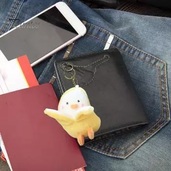 Плюшевый брелок с уткой манго, плюшевая кукла, держатель для ключей, сумка для самостоятельного изготовления, рюкзак, подвесное украшение, кулон, подарок для детей и взрослых жёлтый