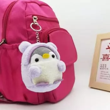 Плюшевый брелок в виде пингвина, милый брелок в виде пингвина, брелок в виде шляпы для девочек, подарки, креативные аксессуары для школьной сумки зелёный