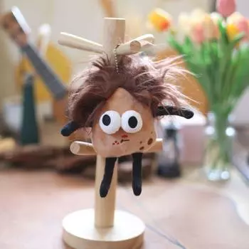 Плюшевый брелок в виде сосиски с большим ртом и жареными волосами, креативная сумка-подвеска в виде картофельного короля Big mouth