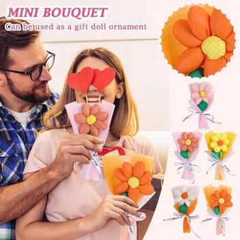 Плюшевый букет-кукла, мультяшный плюшевый букет, искусственные цветы и плюшевые игрушки на день рождения, свадьбу, выпускной, день святого валентина, рождественский букет One Size