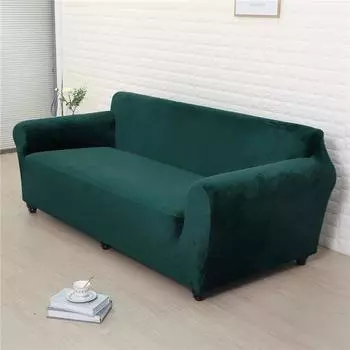 Плюшевый чехол для дивана, эластичный однотонный толстый чехол, чехлы для дивана для гостиной, чехол для стула с домашними животными, чехол для дивана, полотенце pillowcase белый