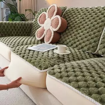 Плюшевый чехол для дивана на спине «Черепаха», зимняя эластичная подушка, защита от царапин, универсальный универсальный чехол 60*60cm