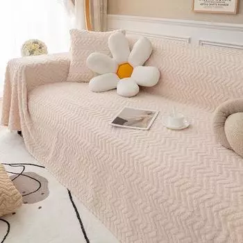 Плюшевый чехол для дивана, простой современный зимний диван, полотенце, чехол для дивана с защитой от кошек 180*130cm
